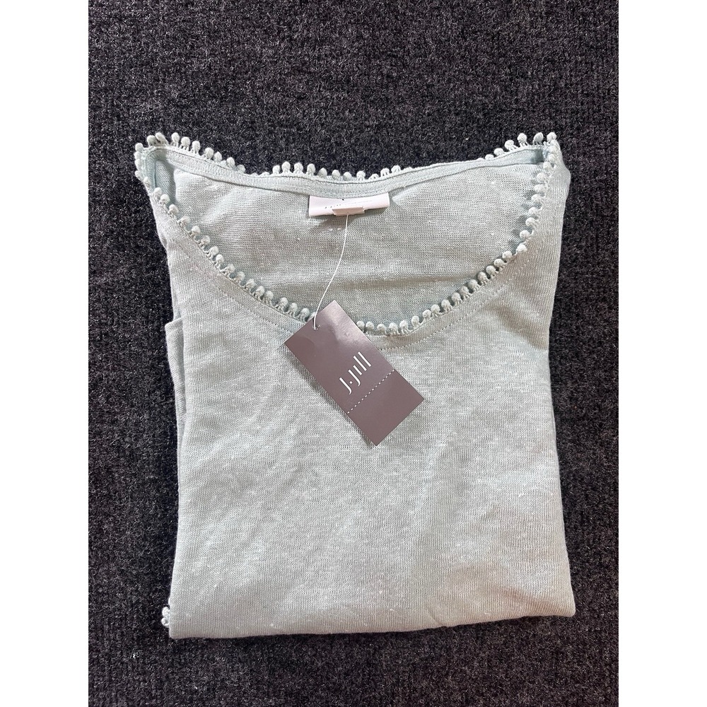 NWT J.Jill Women's Love Linen 3/4 Sleeve Seaglass Top, Size Small - Picture 7 of 7